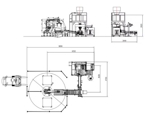 Direct Selling Rice Packaging Machine 5kg 10kg 20kg 9-12 Bags/min Rice Automatic Filling and Packaging Machine